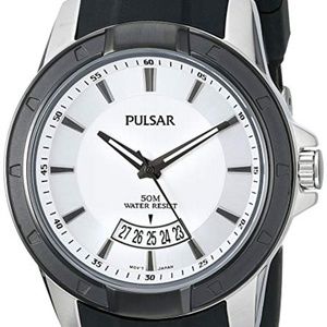 Pulsar On The Go Steel Silver Dial Mens Watch